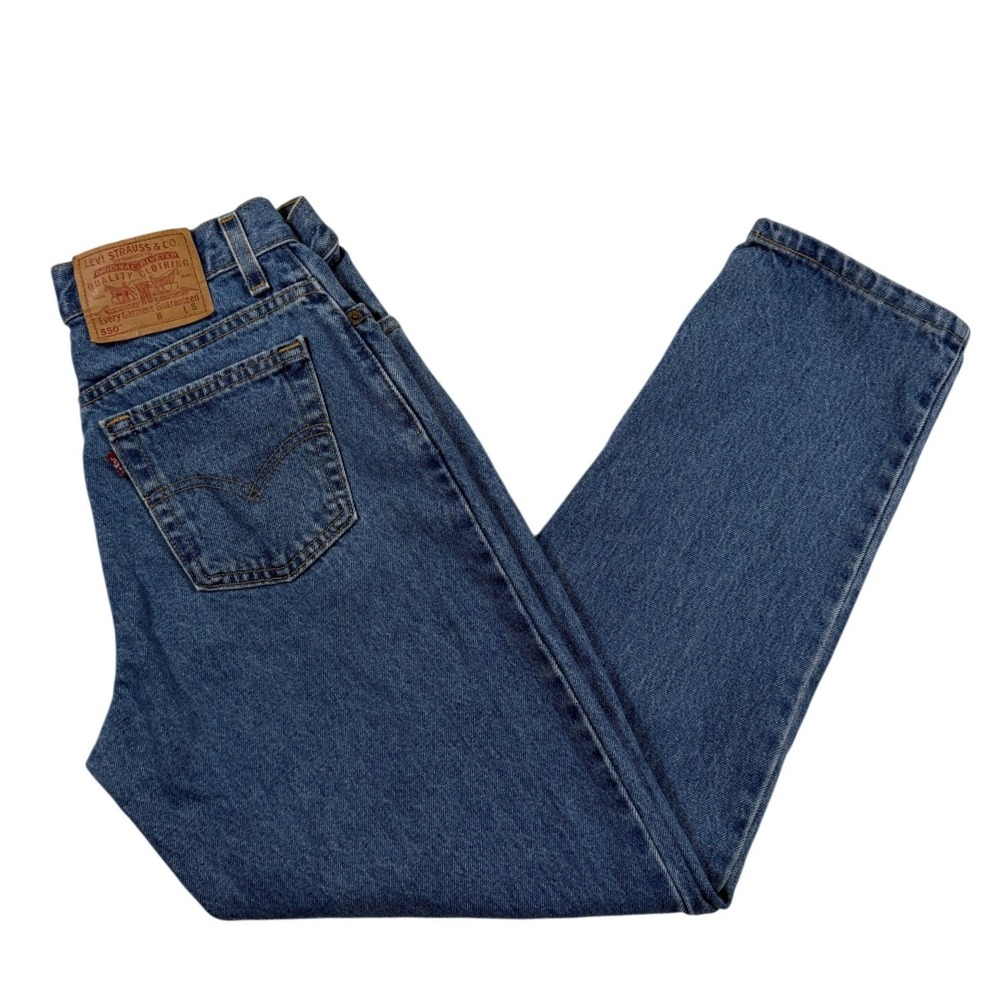 Vintage Levis 550 Relaxed Fit Tapered Leg Blue Jeans Womens 6 Made‎ in USA 27